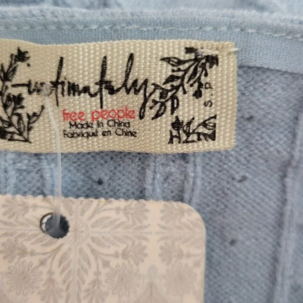 FREE PEOPLE INTIMATELY morning light set pajama knit Sz S NEW - Picture 8 of 9